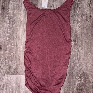 Women's Sleeveless Maternity Burgundy Top